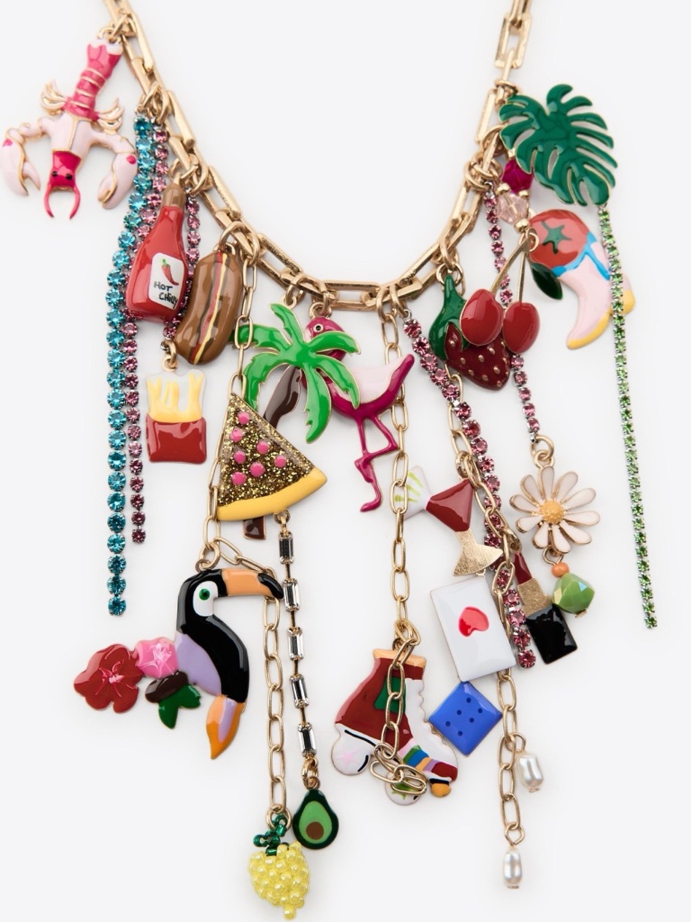 ZARA charm link necklace, spring, festival - Picture 12 of 16